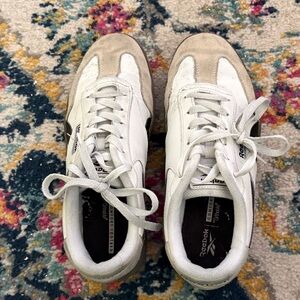 Reebok Men's White and Tan Sneakers